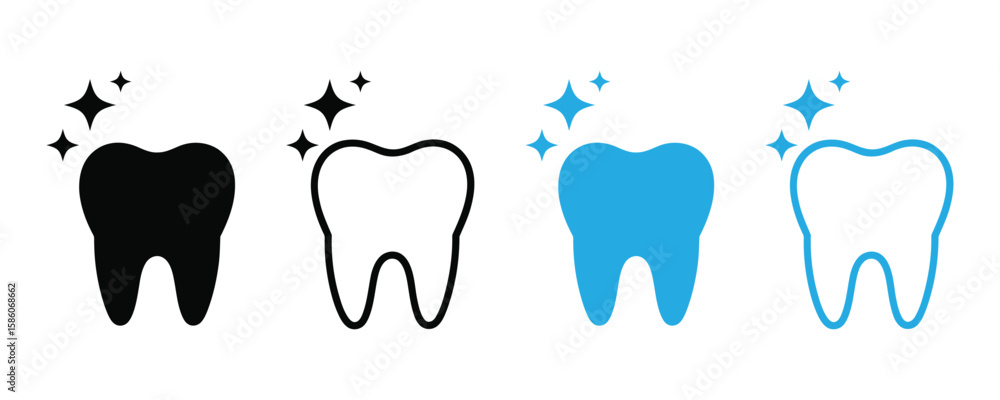 Εκτύπωση καμβά Clean tooth dental care icon