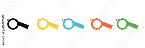 whistle icon set vector. whistle flat icon vector