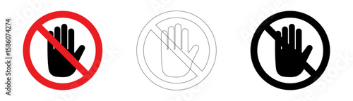 No entry prohibition sign in vector format
