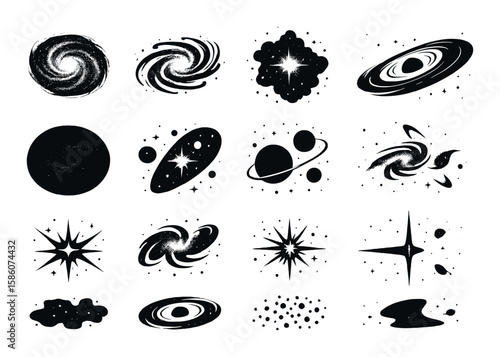 galaxy core, spiral arms, star formation region, black hole accretion disk, intergalactic space, cosmic dust cloud, galaxy silhouette, gravitational lensing, star system