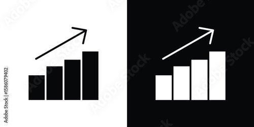 Photos Stagflation icons flat design concept for graphics.