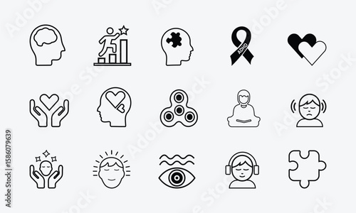 Mental Health and Wellness Icons