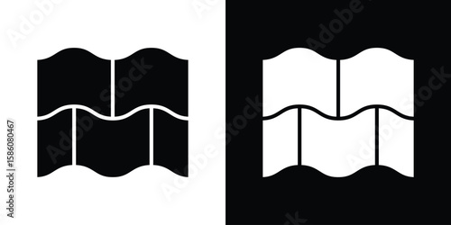 Roof tile icons flat design concept for graphics.