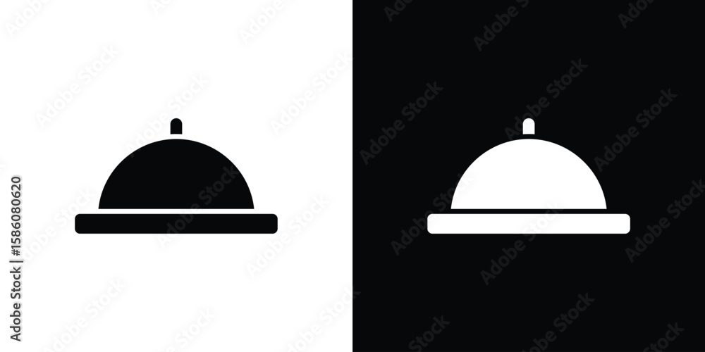 Fototapeta premium Restaurant Tray icons flat design concept for graphics.