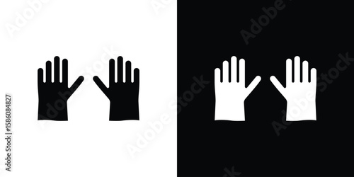 Foto Gloves icons flat design concept for graphics.