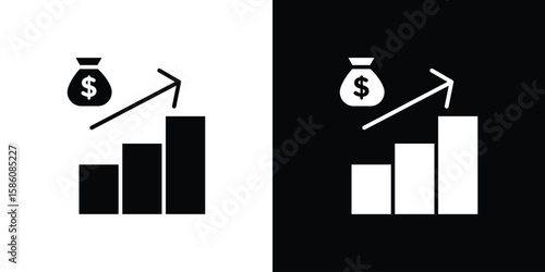 Fiscal policy icons flat design concept for graphics.