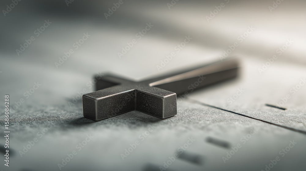 Minimalist Cross on Abstract Textured Background Minimalist Cross on Abstract Textured Background