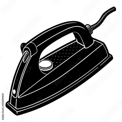 steam iron on a white background