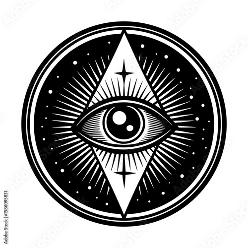 Eye of providence vector design all seeing eye symbol freemasonry illuminati eye graphic design
