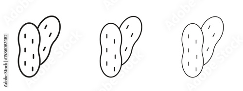Quadro su tela Peanut icon. Premium quality symbol. Vector sign for mobile apps