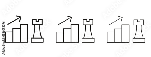 Marketing strategy icon. Premium quality symbol. Vector sign for mobile apps