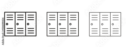 Locker icon. Premium quality symbol. Vector sign for mobile apps