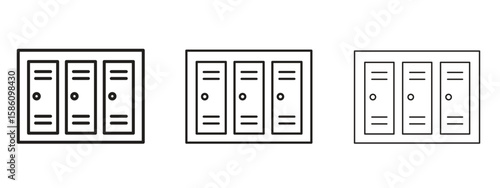 Lockers icon. Premium quality symbol. Vector sign for mobile apps
