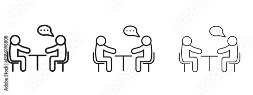 Job interview icon. Premium quality symbol. Vector sign for mobile apps