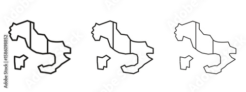 Italy flag icon. Premium quality symbol. Vector sign for mobile apps