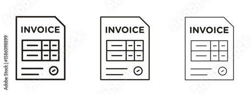 Invoice icon. Premium quality symbol. Vector sign for mobile apps