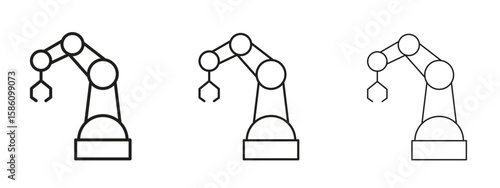 Industrial robot icon. Premium quality symbol. Vector sign for mobile apps