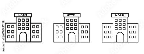 hotel icon. Premium quality symbol. Vector sign for mobile apps