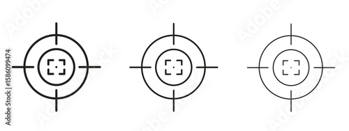 Gun target icon. Premium quality symbol. Vector sign for mobile apps