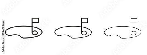 Golf yard icon. Premium quality symbol. Vector sign for mobile apps