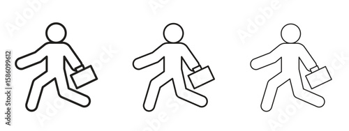 Going to work icon. Premium quality symbol. Vector sign for mobile apps