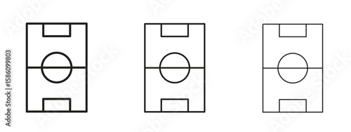 Football field icon. Premium quality symbol. Vector sign for mobile apps