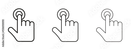 Finger control icon. Premium quality symbol. Vector sign for mobile apps