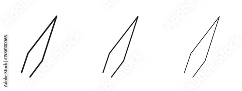 Eyebrow tweezers icon. Premium quality symbol. Vector sign for mobile apps