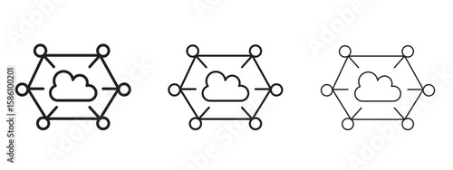 edge computing icon. Premium quality symbol. Vector sign for mobile apps
