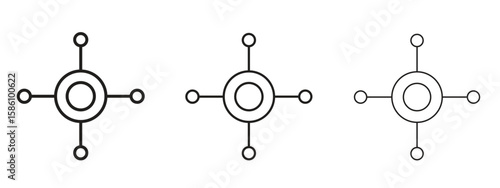 Decentralized icon. Premium quality symbol. Vector sign for mobile apps