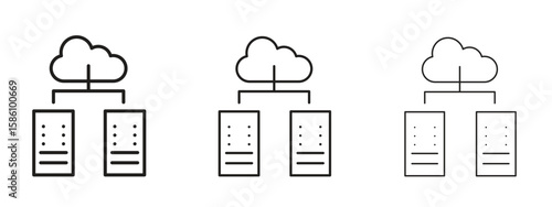 Data center icon. Premium quality symbol. Vector sign for mobile apps