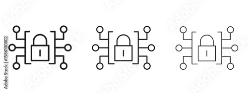 Cyber security icon. Premium quality symbol. Vector sign for mobile apps