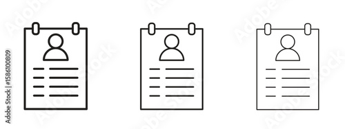 Curriculum icon. Premium quality symbol. Vector sign for mobile apps