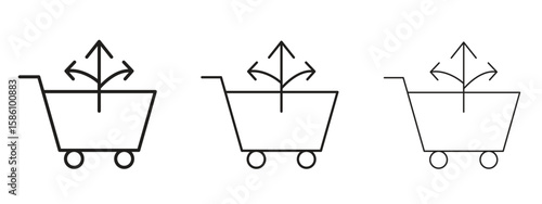 Cross sell icon. Premium quality symbol. Vector sign for mobile apps