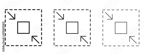 Compact size icon. Premium quality symbol. Vector sign for mobile apps