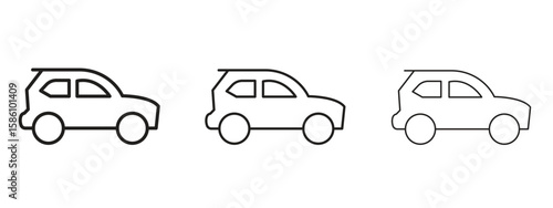 Compact car icon. Premium quality symbol. Vector sign for mobile apps