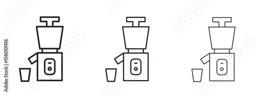 Cold pressed juicer icon. Premium quality symbol. Vector sign for mobile apps
