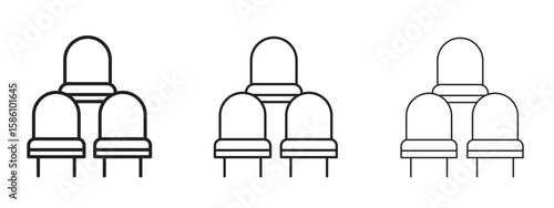 Cinema seat icon. Premium quality symbol. Vector sign for mobile apps
