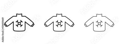 Christmas sweater icon. Premium quality symbol. Vector sign for mobile apps
