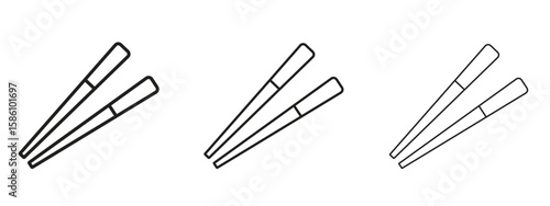 Chopsticks icon. Premium quality symbol. Vector sign for mobile apps