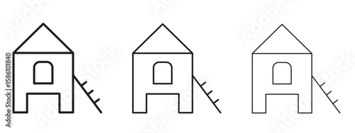 Chicken coop icon. Premium quality symbol. Vector sign for mobile apps