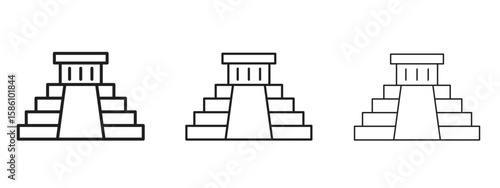 Chichen Itza icon. Premium quality symbol. Vector sign for mobile apps