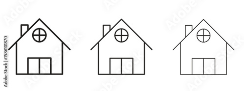 Chalet icon. Premium quality symbol. Vector sign for mobile apps