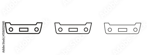 Car bumper icon. Premium quality symbol. Vector sign for mobile apps