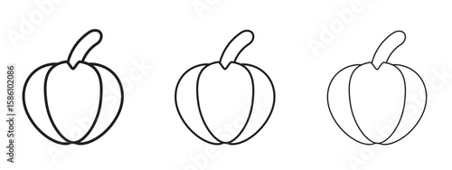 Capsicum icon. Premium quality symbol. Vector sign for mobile apps