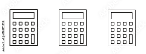 Calculator icon. Premium quality symbol. Vector sign for mobile apps