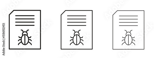 Bug report icon. Premium quality symbol. Vector sign for mobile apps