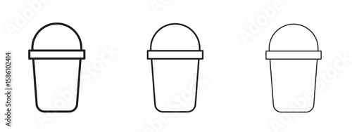 Bucket icon. Premium quality symbol. Vector sign for mobile apps