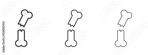 Broken bone icon. Premium quality symbol. Vector sign for mobile apps