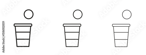 Beer pong icon. Premium quality symbol. Vector sign for mobile apps